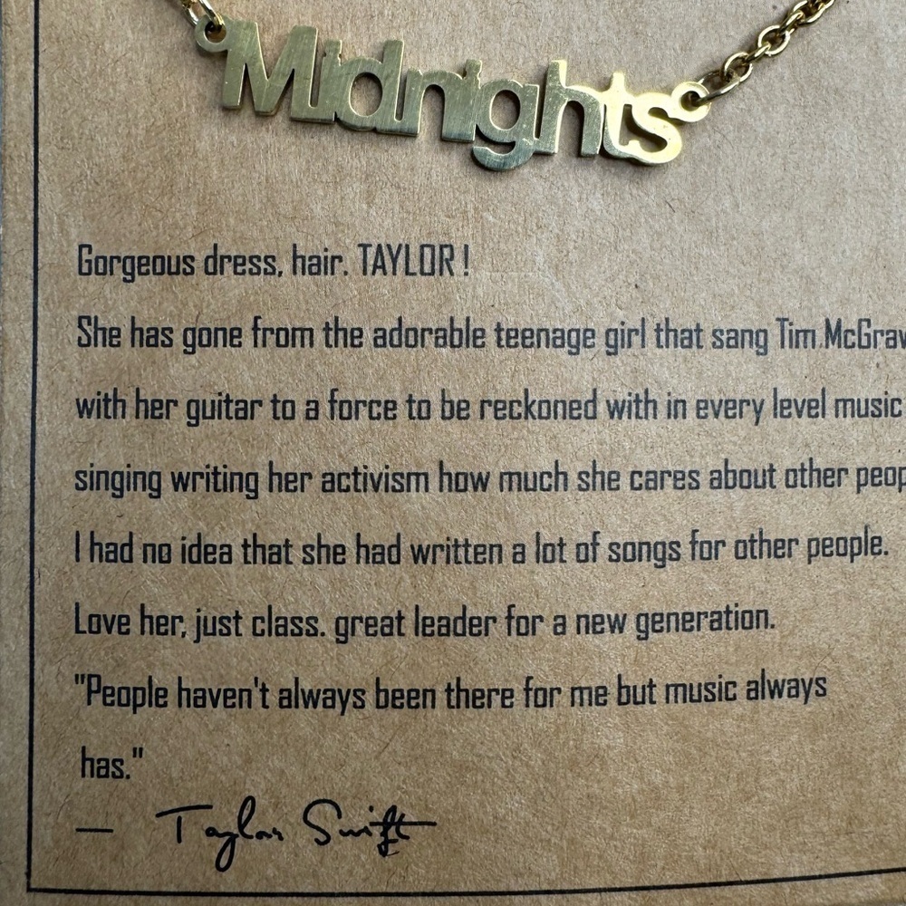 NEW! Swiftie Forever “Midnights” Signature Fashion Necklace - Picture 3 of 3